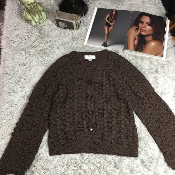 Vintage Lisa International button down Cardigan Sweater - Picture 2 of 9